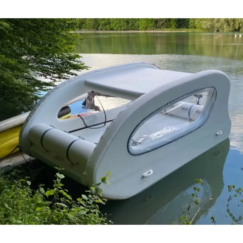 الفاخرة الكهربائية نفخ يخت 2 الناس كاتاماران قارب قابل للنفخ قارب غرفة قابل للنفخ #1