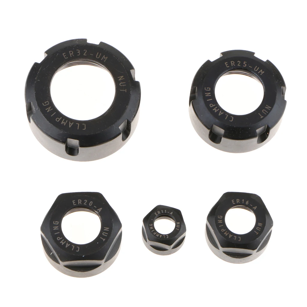 CNC Milling Collet Clamping Nut ER32 Chrome Steel Hex Nut for Tool Holder Lathe Accessory