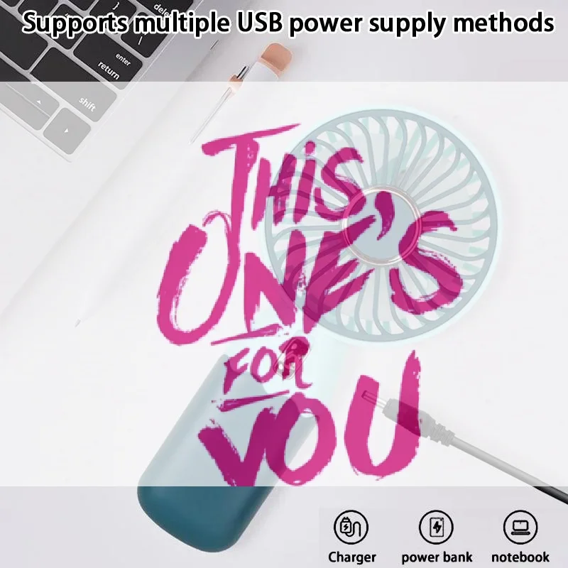 【BA】2In1 Mini Electric Fan Outdoor Portable Handheld Usb Rechargeable Cooling Desk Fan With Mobile Phone Stand Function Summer