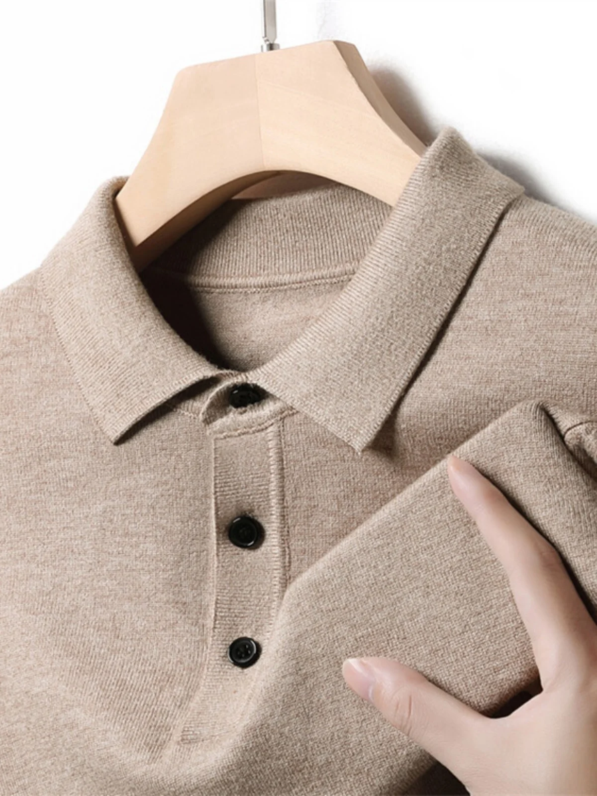 Winter Woolen Knitwear Men's Crew Neck Pullover Pure Color Base Shirt Middle-Aged And Elderly Warmth Sweater Fashion City Style