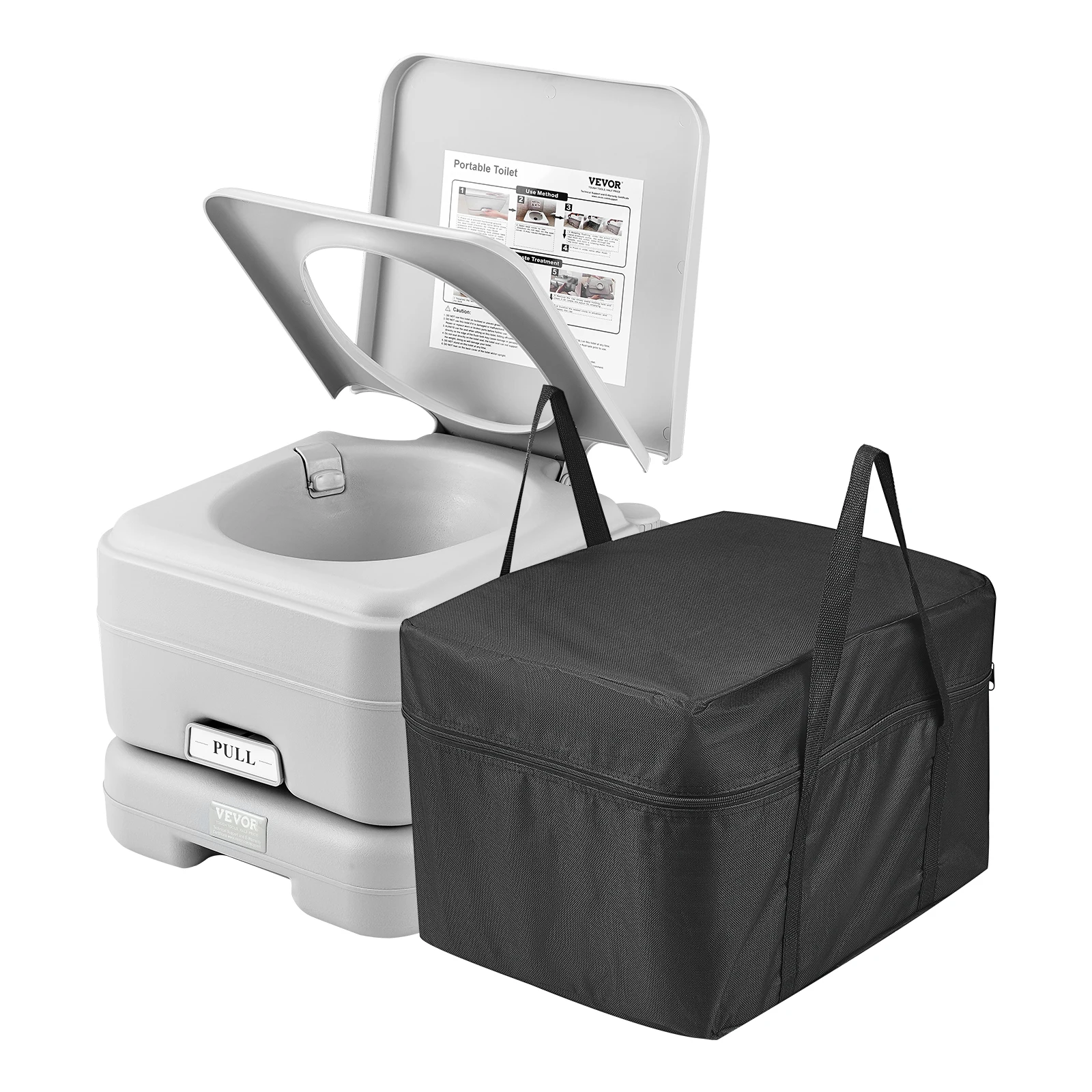 /For-SucceBuy Portable Toilet for Camping Porta Potty Push-Button Pressurized Flush Commode Leak-proof and Odourless Toilet