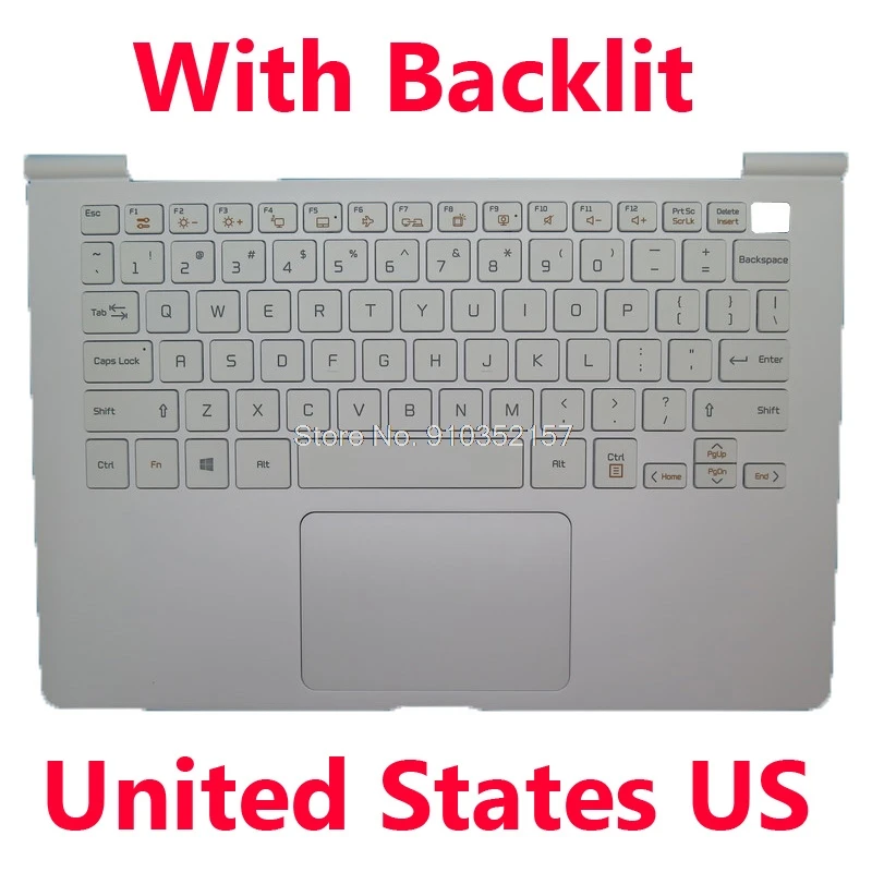 

Laptop PalmRest US Backlit Keyboard For LG 13Z980 13ZD980 LG13Z98 MBN6528330X English US Keyboard With Backlit