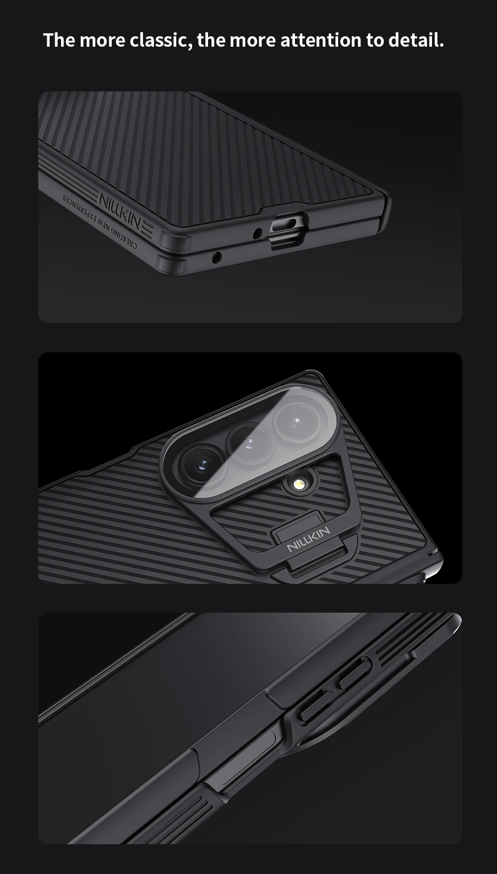 NILLKIN Per Samsung Galaxy Z Fold 7 5G CamShield ProP Custodia pieghevole custodia per telefono trasparente copriobiettivo custodia protettiva