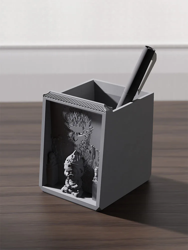 chinese-style-cement-monkey-king-figurine-desk-decoration-pen-holder-retro-vintage-graduate-design-gift-office-stationery-org