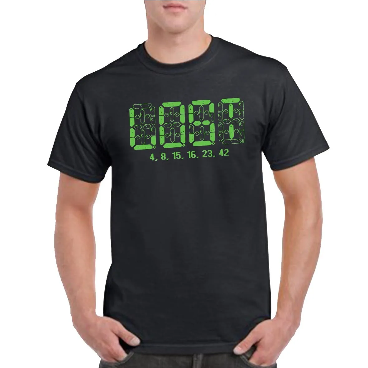 LOST T-shirt 4, 8, 15, 16, 23, 42, Hatch 108 minutes lottery film Gift idea