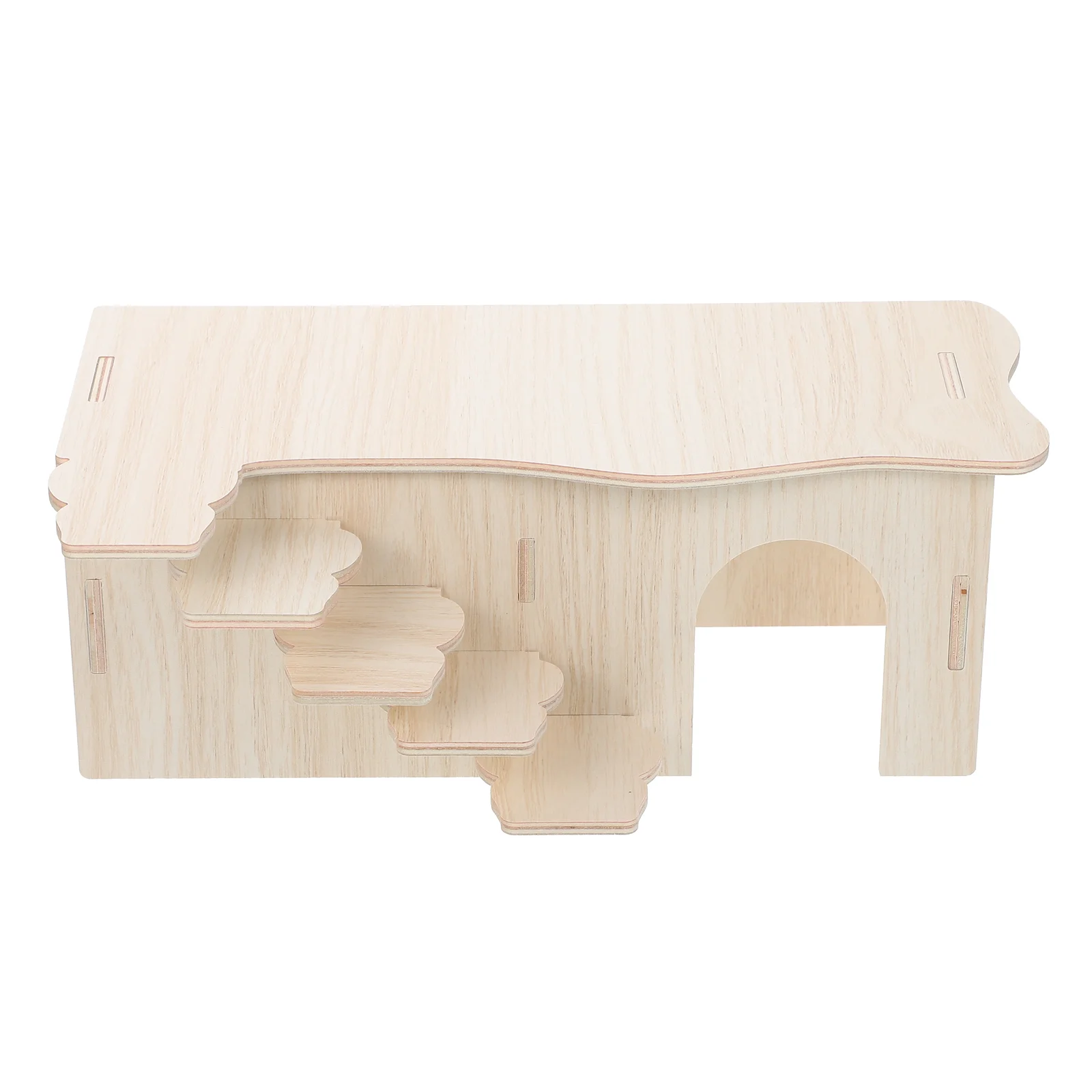 Hamster House Wood for Small Pet Guinea Pig Toys Multifunction Multifunctional Hideout Wooden Hiding