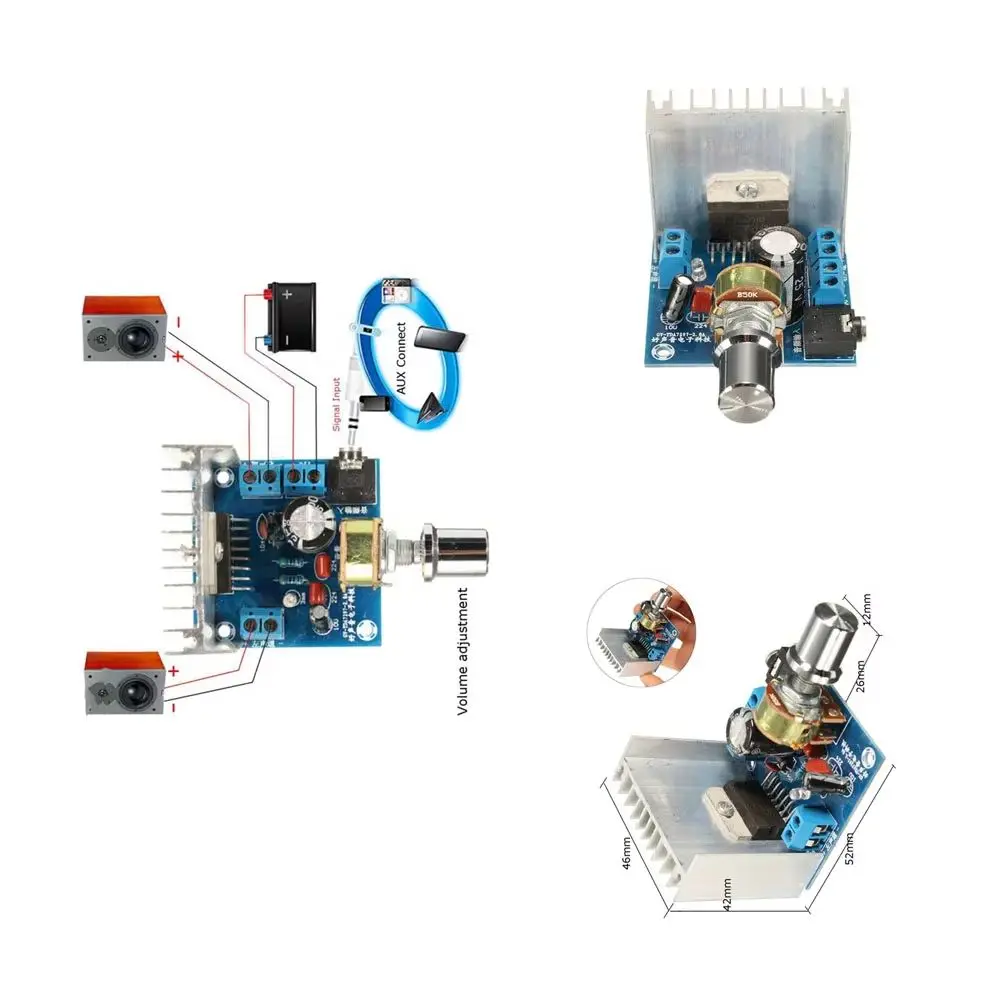 

Stereo Dual Channel 15W+15W Amplificador TDA7297 Version B Amplifier Board DC 9-15V 15W*2 Digital Audio Power Amplifier Module
