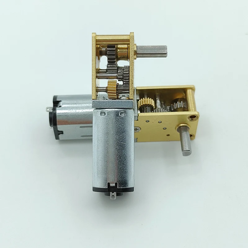 Mini N30 Full Metal Gearbox Gear Motor DC 3V-12V 135RPM-580RPM Slow Speed Large Torque Reduction Motor Right Angle D-shaft Robot