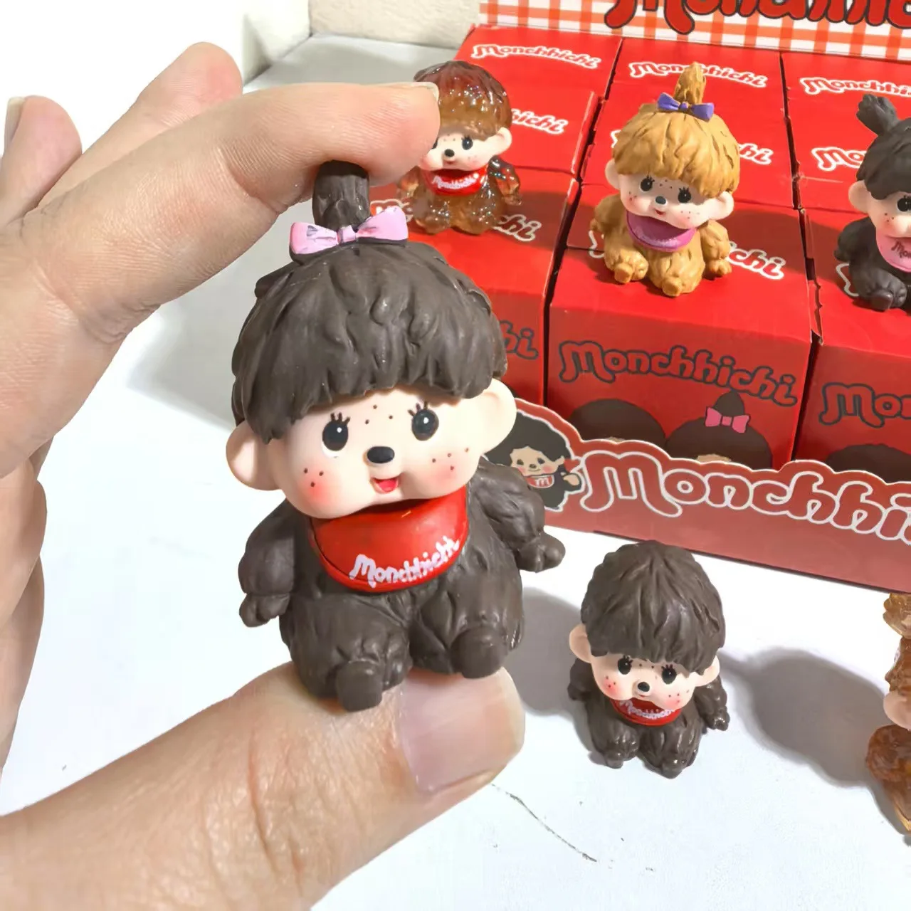 Monchhichi süße Figuren-Blindbox-Sammelspielzeuge für Tischdekoration als Mini-Harzfiguren als Geschenke