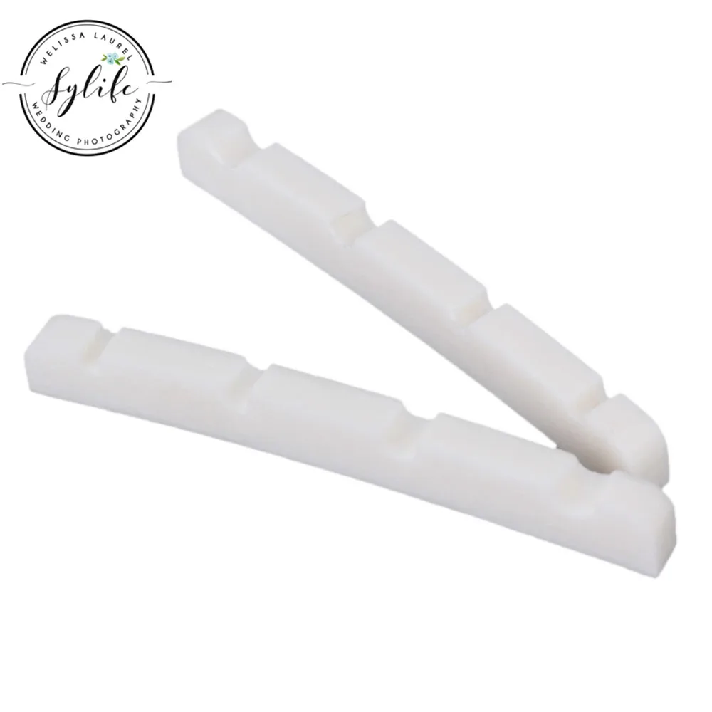 2 adet 4 dize gerçek kemik elektrik bas fındık oluklu gitar kemik somun beyaz