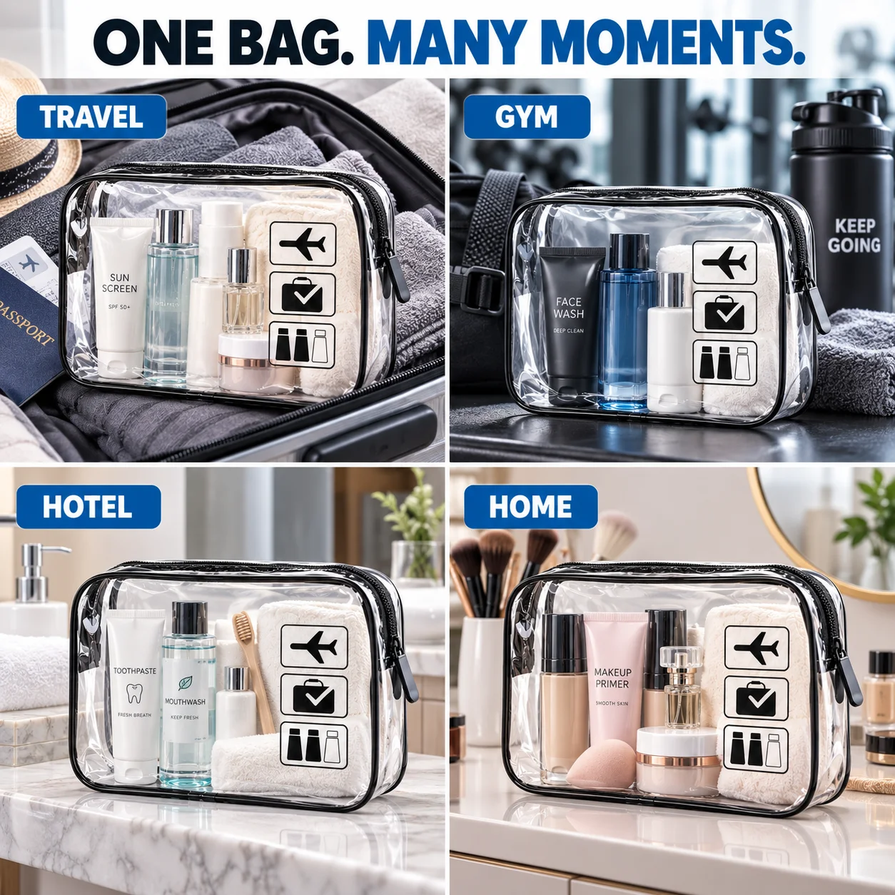 Tas Perlengkapan Mandi PVC Tra - Beauty Preservation Makeup Bag ulasan dan harga