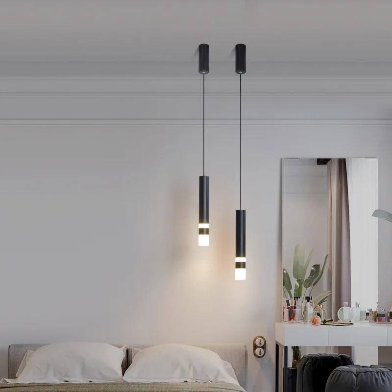 Modern Long Cable Pendant Lamps for Bedside Living Room Foyer Lighting Nordic LED Ceiling Hanging Pendant Lamp Warm White Light