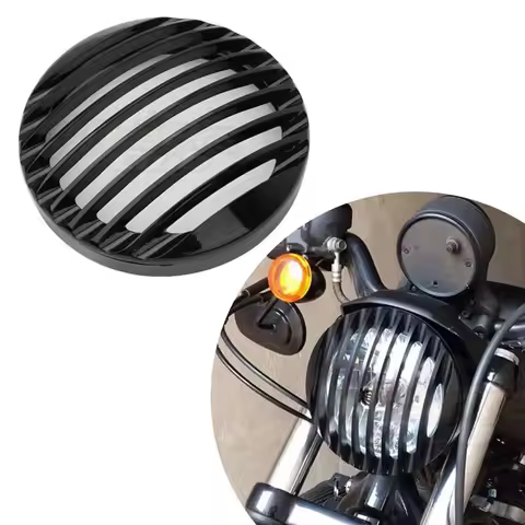 5 3/4" 7" Round Black ABS Led Headlight Grill Cover For Harley Sportster XL 883 Iron 1200 04-up Custom XL Motorcycle Accessories