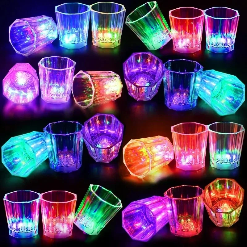 led Light Up Shot Glasses Flash Drinking Shot Cups Glow in The For Party Glow In The Dark