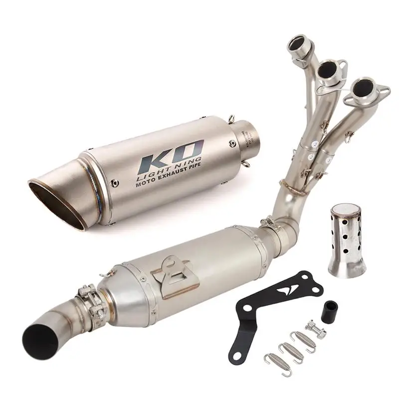 Sistema de Escape completo, silenciador con DB Killer para YAMAHA Tracer 9/9GT 2021-2023 MT09 FZ09 2020-2023 XSR900, 51mm