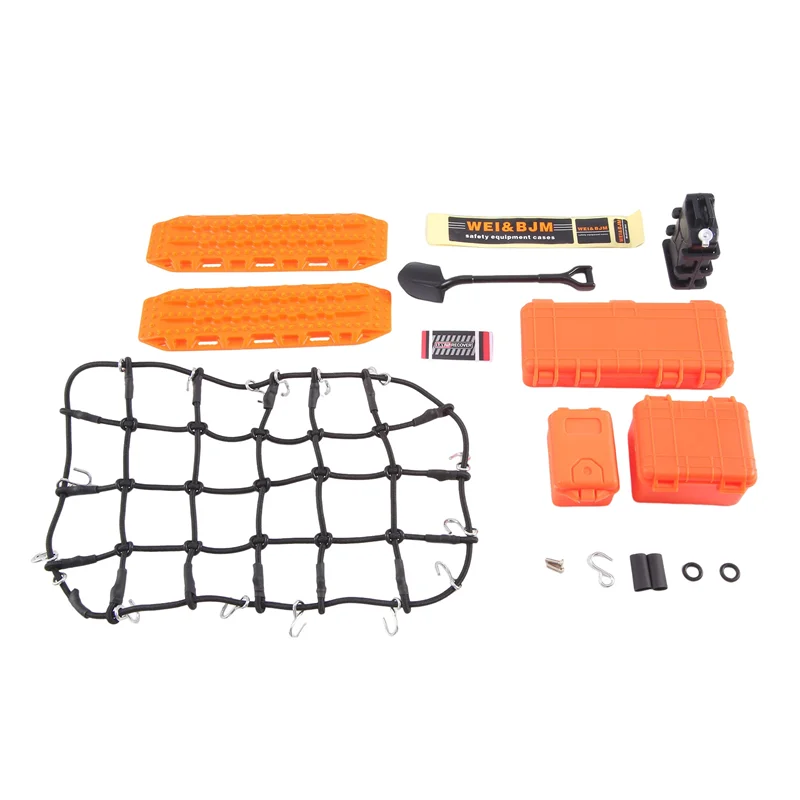 ที่ยอดเยี่ยม-Universal จําลองตกแต่งกระเป๋าเดินทางสุทธิพลั่วสําหรับ TRX4 SCX10 90046 90047 RC รถอุปกรณ์เสริม