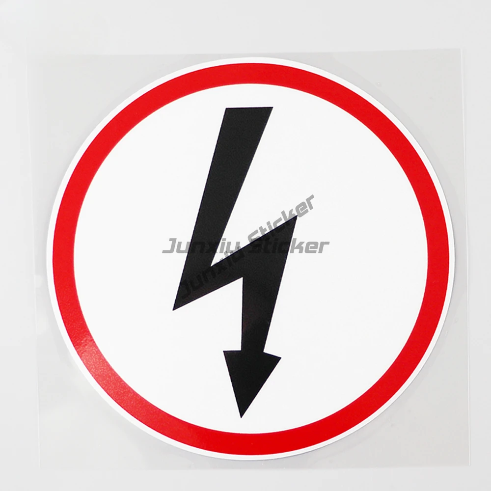 خطر لا تلمس ملصق ملصق تحذير كهربائي للصدمات الكهربائية عالية الجهد ، ملصق مقاوم للماء ذاتي اللصق للسيارة #2