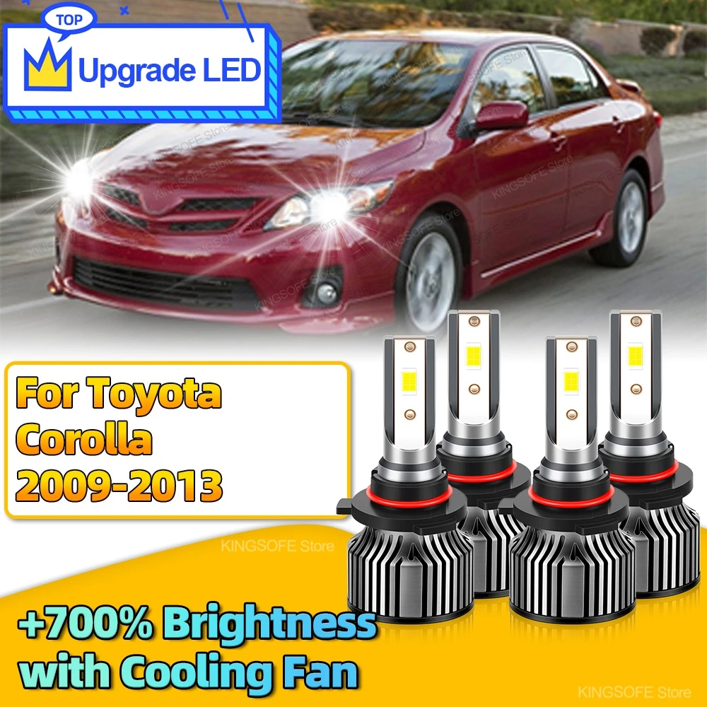 

2/4 шт. автомобильные фары HB3 HB4 светодиодные лампы CSP CHip авто фары 30000LM для Toyota Corolla 2009 2010 2011 2012 2013 с вентилятором охлаждения