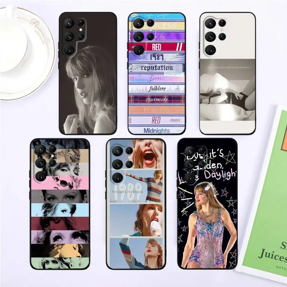 

Hot T-Taylor Singer S-Swift Phone Case For Samsung S25,S24,S23,22,21,Ultra,Pro,S10,S30Plus,20lite Black Cover