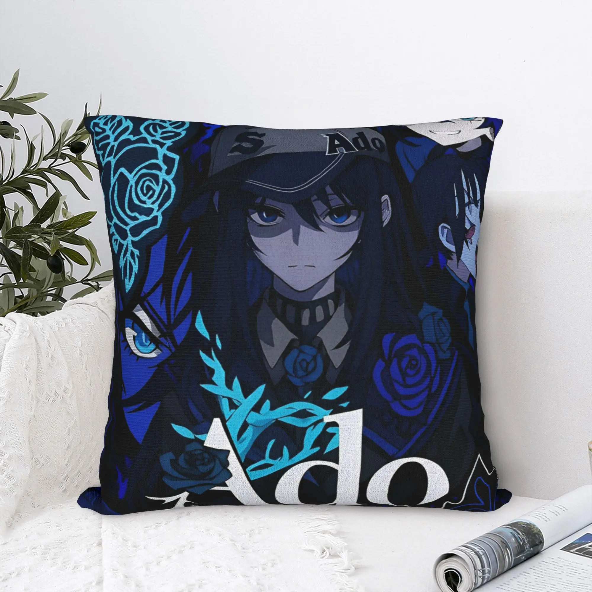 Ado Hibana World Tour Pillowcase Polyester Cushion Cover Decorations Anime Music Pillow Case Cover Home Square 45X45cm