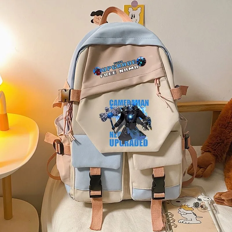 Negro Azul Verde, Toilete Skibidi, Mochilas escolares para estudiantes, niños y adolescentes, Mochilas de anime de gran capacidad para niñas y niños, regalo