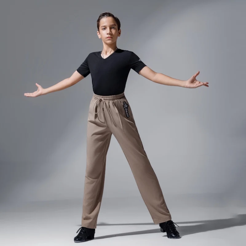 2025 Nieuwe Latin Danswedstrijd Kleding Voor Jongens Korte Mouwen Latin Broek Outfits Chacha Rumba Tango Latin Kostuums DQS 20479