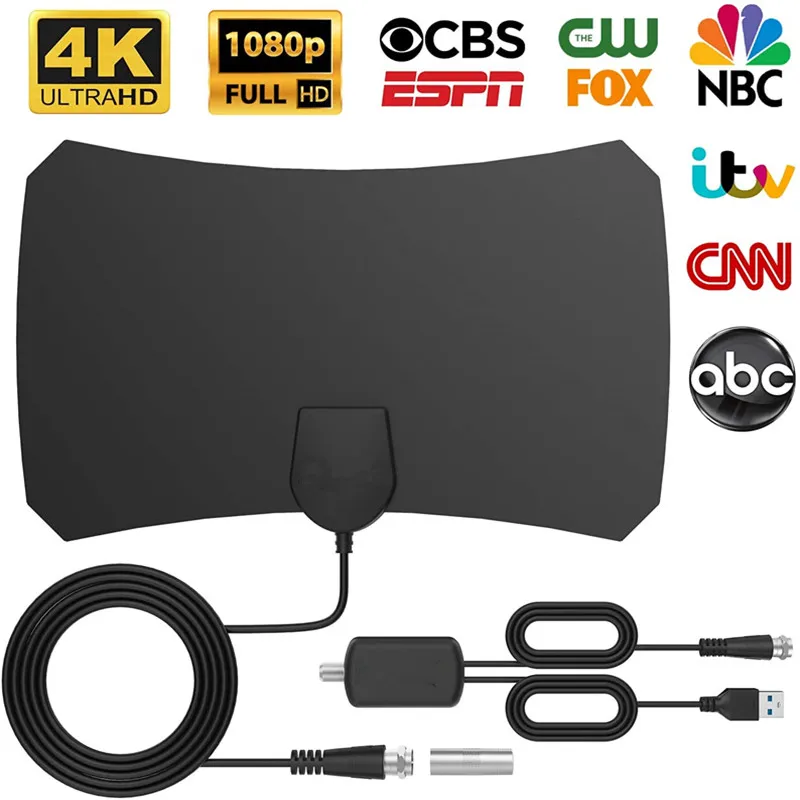 2026 New 4K HD 1080P TV Antenna HDTV Amplifier Antenna Digital HDTV Antenna Flat TV Antenna