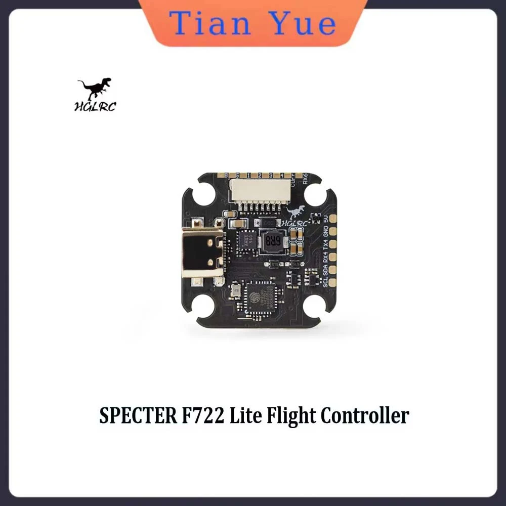 HGLRC SPECTER F722 Lite Flight Controller Integrated with ICM42688 Gyro and ELRS 2.4G Receiver for RC FPV Racing Drone