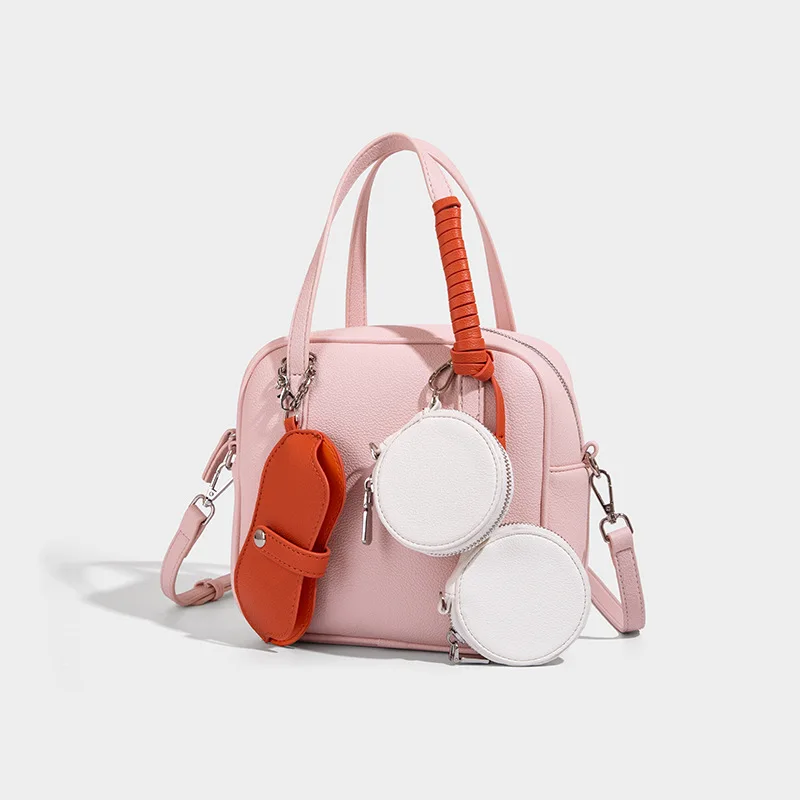 

2026Новая модная женская сумка, дополнительная роскошная классическая сумка через плечо Boston, простая универсальная маленькая квадратная сумка, Candy Col