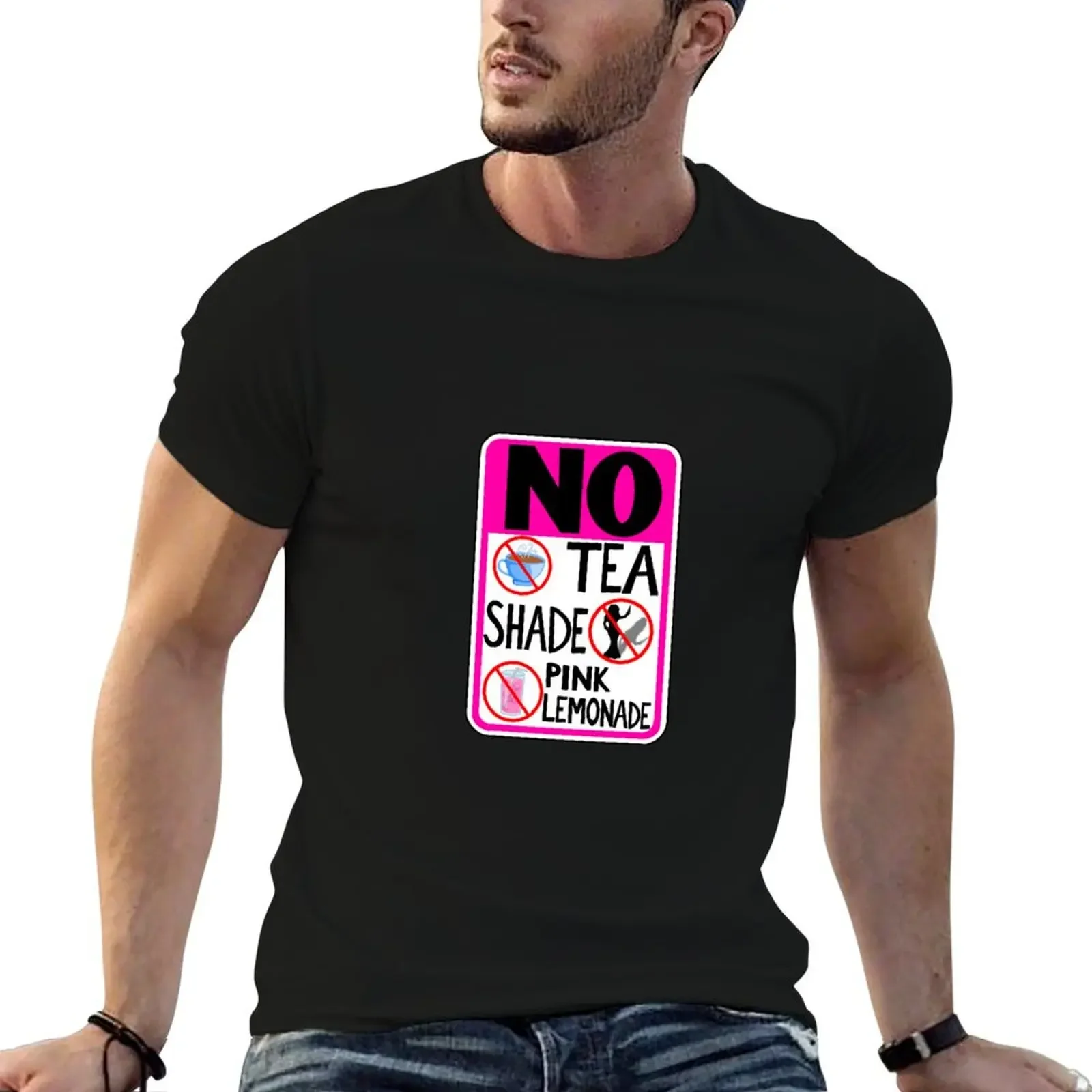 No Tea No Shade No Pink Lemonade Jasmine Masters Quote T-Shirt plus size tops blue archive graphic t shirts mens cotton t shirts