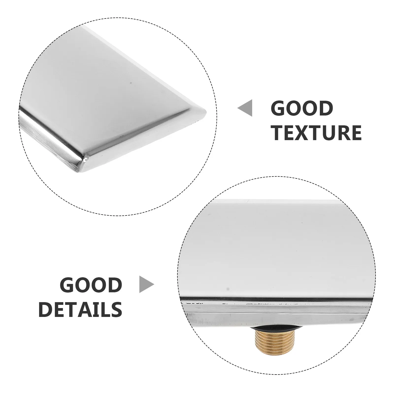 Wall Mounted Stainless Steel Waterfall Spillway Small Outlet for Bathroom Sink Spa Pool Vessel Fountain Pool Accessories
