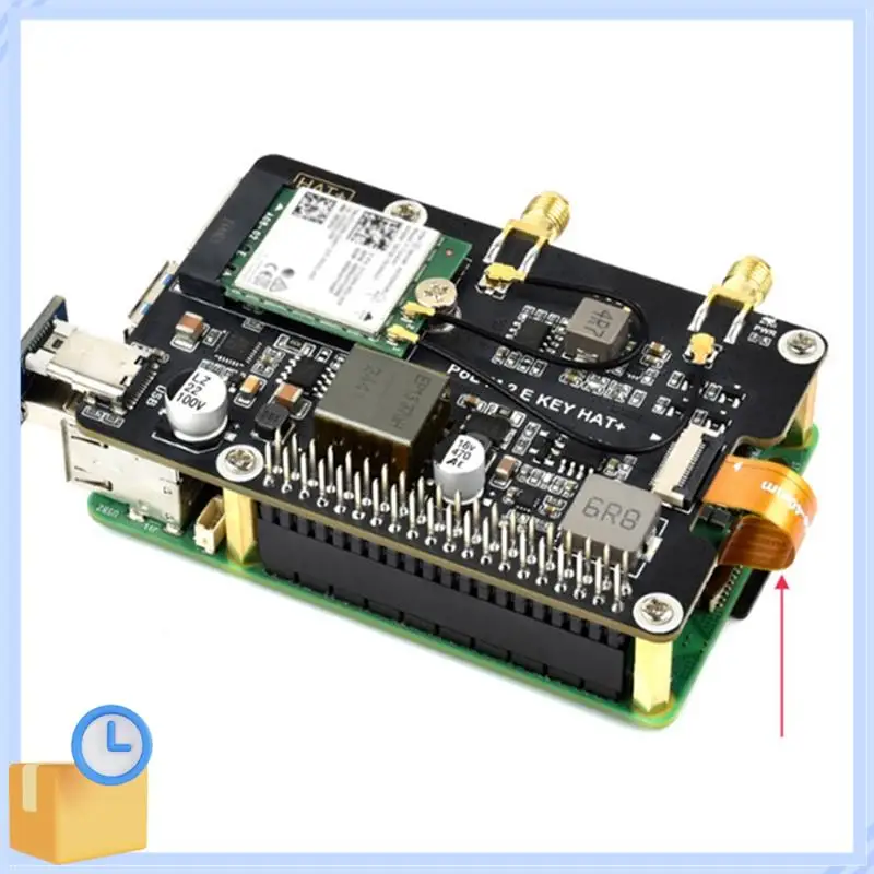 Adaptateur de clé Pcie vers M.2E populaire avec fonction Poe pour Raspberry Pi 5, Compatible avec NGFF (clé M.2E) NIC sans fil