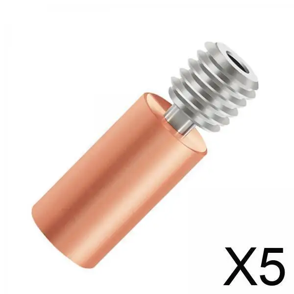 

5x Titanium Alloy Bimetal Heatbreak Replacement for V6 Heißes Ende 1.75mm Filament 3D Printer Parts Durable Accessories