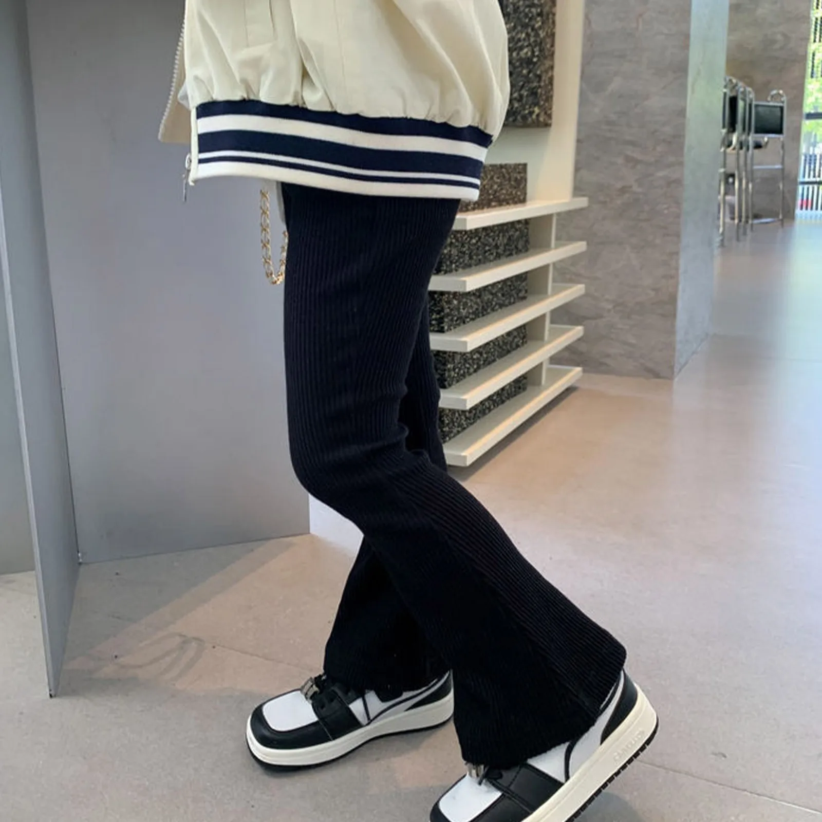 Girls Flare Leggings Cotton Flare Pants For Girls High Waisted Boot Cut Yoga Pants Kids Bell Bottoms Leggings