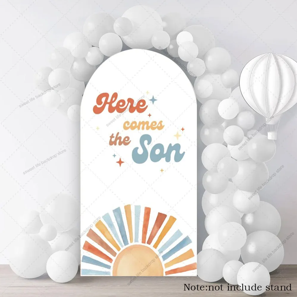 Boy Baby Shower Arch Cover Here Comes The Sun Photography Background Custom Birthday Party Background