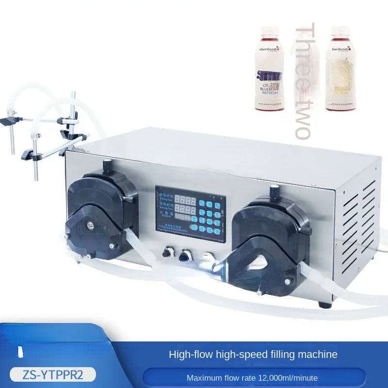 Desktop Semi-automatic 10l Gel Nail Polish Glue Filling Double Head Peristaltic Pump Liquid Filling Machine