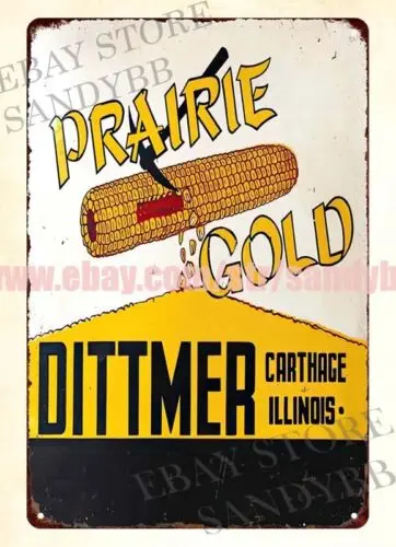 1 pcs,Prairie Gold Seeds metal tin sign rusty collectible wall decor