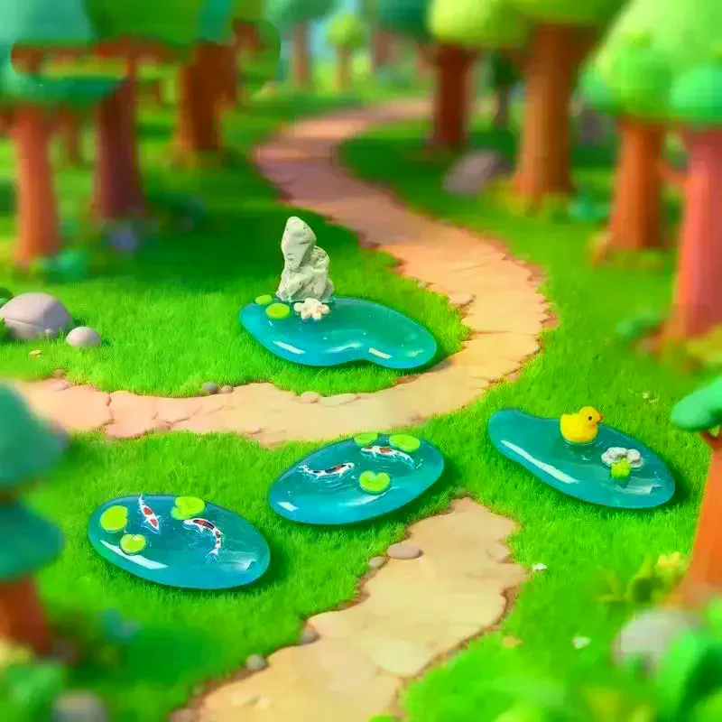 Ornamentos de resina para lago - Bonsai Garden With Koi Pond avaliação e preço