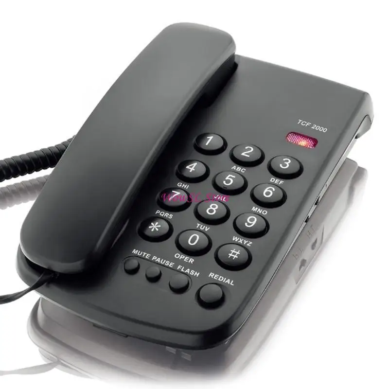 TCF-2000 Fixed Line Phone Redial/Pause/Flash/Hold Ring Tone Adjustable Desktop HX5E