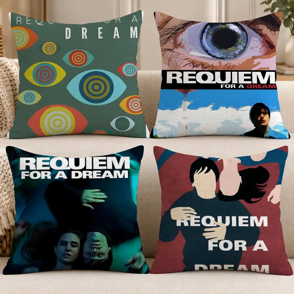 Movie Cinema Classic R-Requiem for a Dream Cushion Cover Soft Short Plush throw pillow Sofa Bedroom Den Car Dorm Decor Gifts