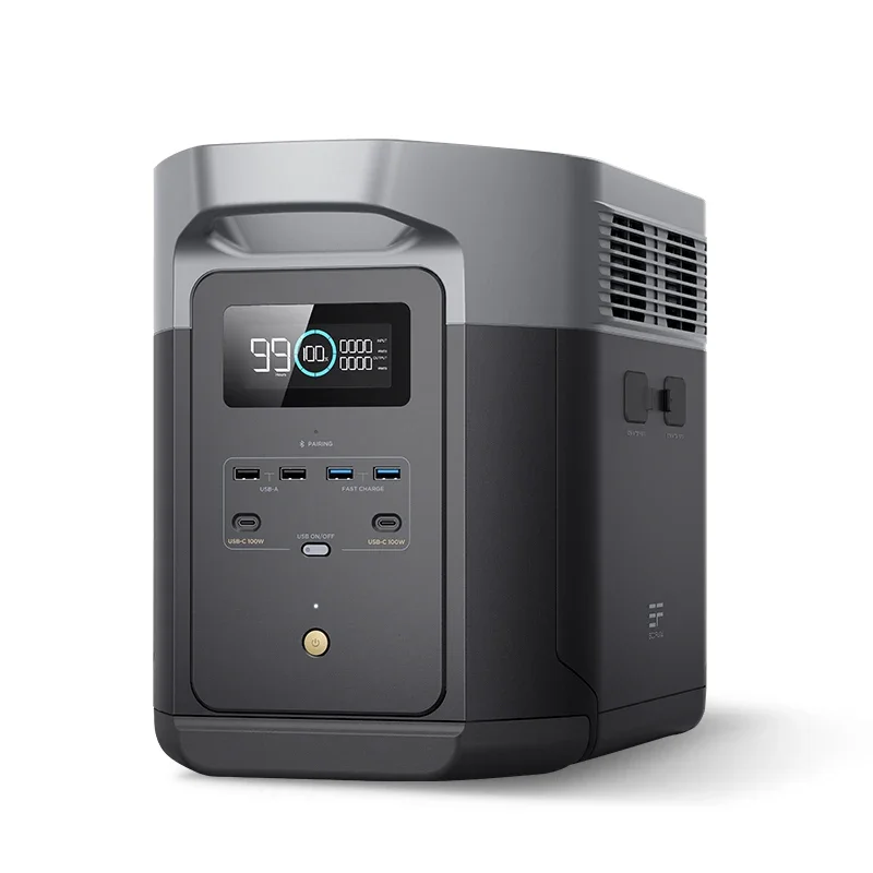 DELTA2 Max 2400 W Tragbare Station Notfall Backup Solar Panel Generator Lifepo4 Batterie Taschenlampe Hause Outdoor Camping RV