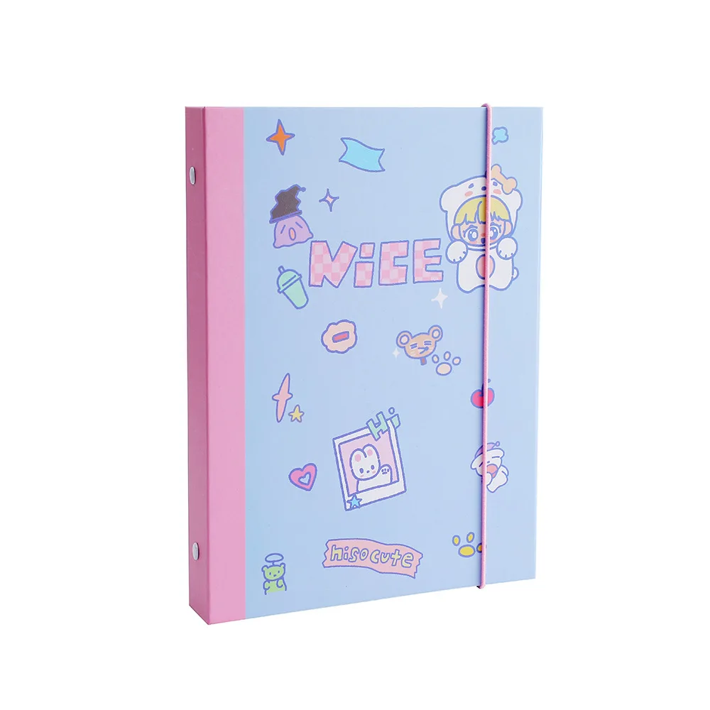 SKYSONIC Kawaii A5 Binder Collect Book Ring Hard Cover Bujo Journal Refills Bandage Polco Postcards Sticker Organizer