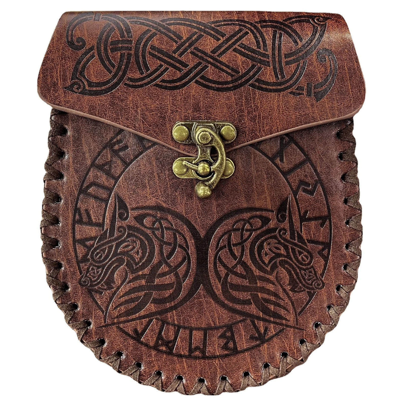 Hot Sale Viking Style Mid-century Hangende Riem Portemonnee Vintage Heuptas Pochete Heuptas Fanny Pack Mannen