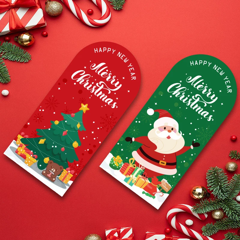 50Pcs Cute Creative Merry Christmas Stickers Christmas Gift Decorative Sealing Stickers Packaging Box Label Christmas Tag