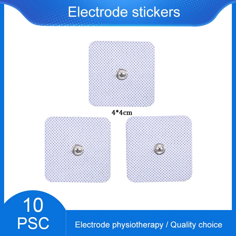 

10 Pcs 4*4cm Nerve Stimulator Electrode Pads Tens Electrodes for Conductive Electrodes Pads Digital Therapy Machine Massager