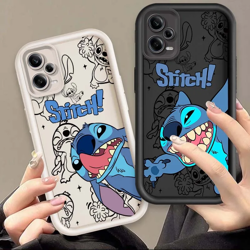 

Stitch Cute Anime Phone Case For Xiaomi Redmi Note 14 13 13R 12 12R 11 11E 11T 11S Pro Plus 5G Eye Ladder Cover