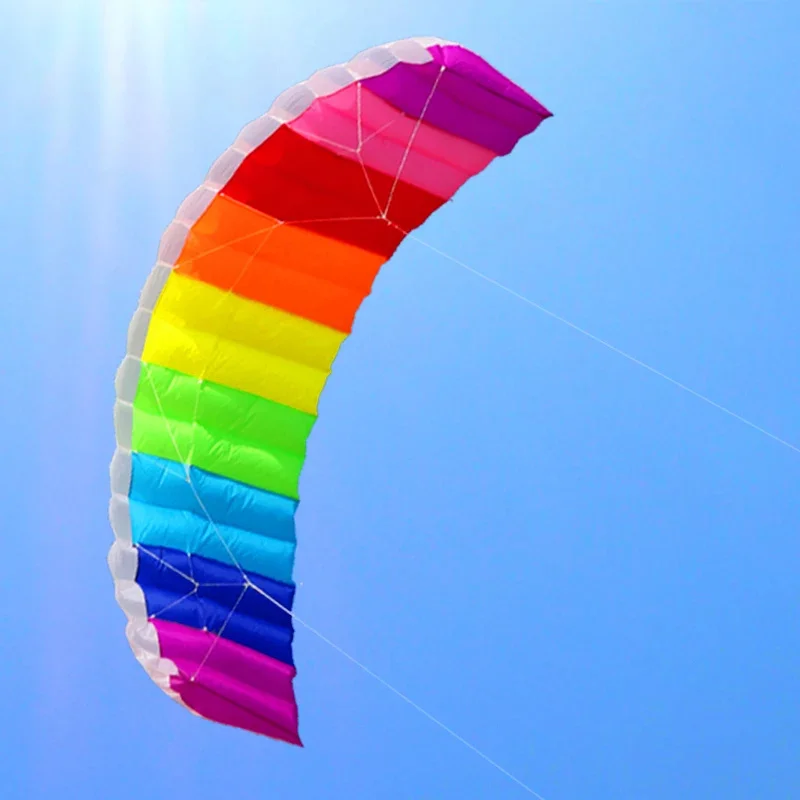 Cometas de Parafoil grandes de doble línea, 270cm, deportes de playa, acrobacias, control de cometa, bar, juguetes al aire libre, fábrica de