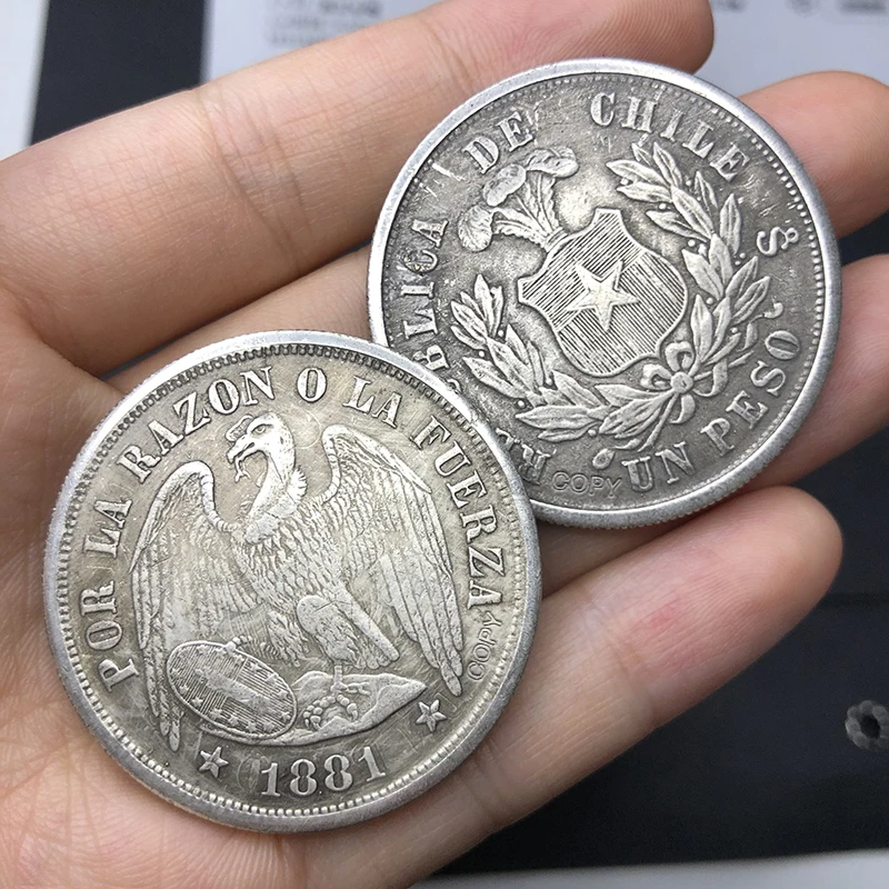 1881 Mexico Eagle 1 Pesos Copy Commemorative Coin Europe Collectible Old Money Home Decor Christmas Gift Medal