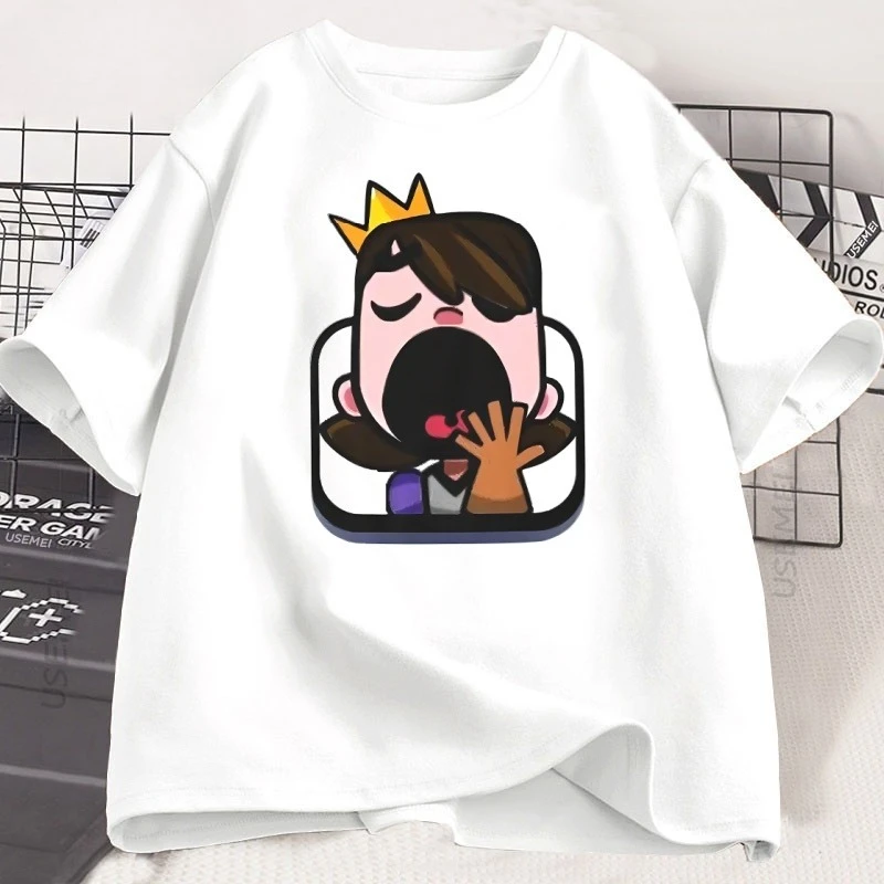 كلاش رويال الأميرة يون تي شيرت الرجال النساء السببية قصيرة الأكمام تي شيرتات عجيبة ملابس للرجال Harajuku الشارع الشهير رجل بلايز #1