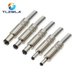 5PCS 5.5X2.5MM 5.5*2.1mm 4.8*1.7mm DC Power Jack Male Plug Metal Connector Adapter With Black Head 4.0*1.7 2.5*0.7mm